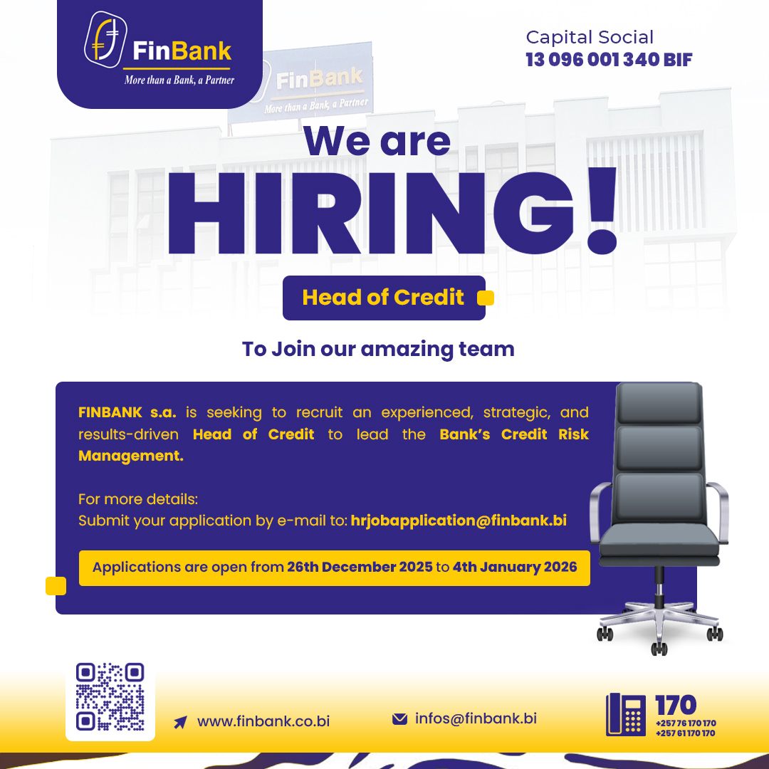 We are HIRING! Head of Credit