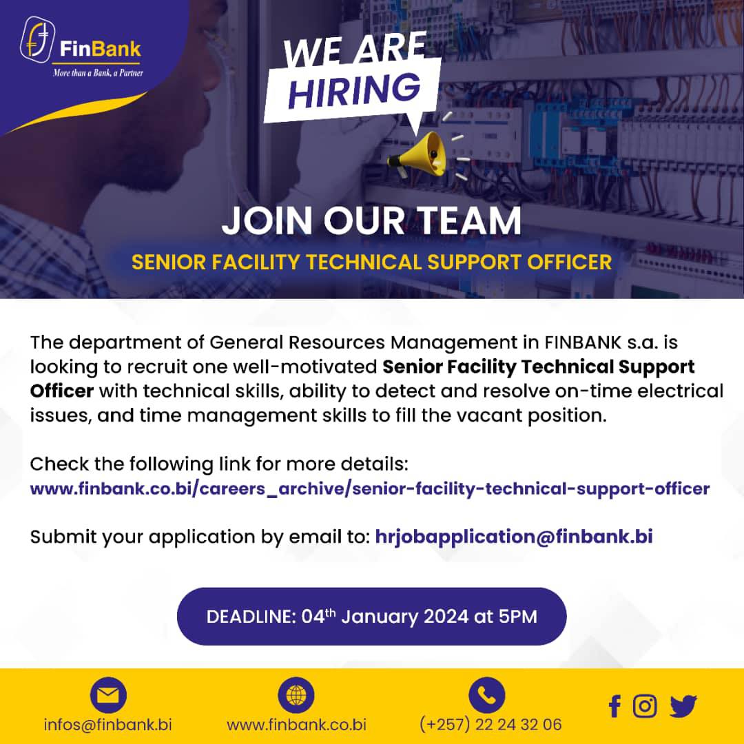 SENIOR FACILITY TECHNICAL SUPPORT OFFICER